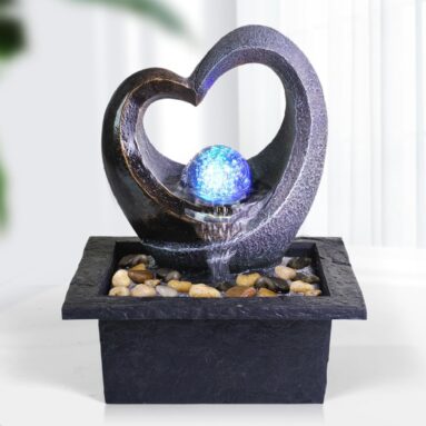 Tabletop Water Fountain With LED Lights